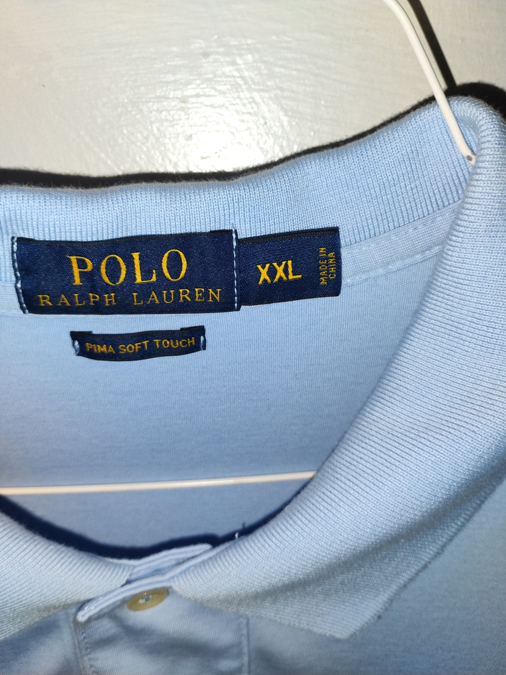 Polo by Ralph Lauren XXL Light Blue Pima Soft Touch Polo